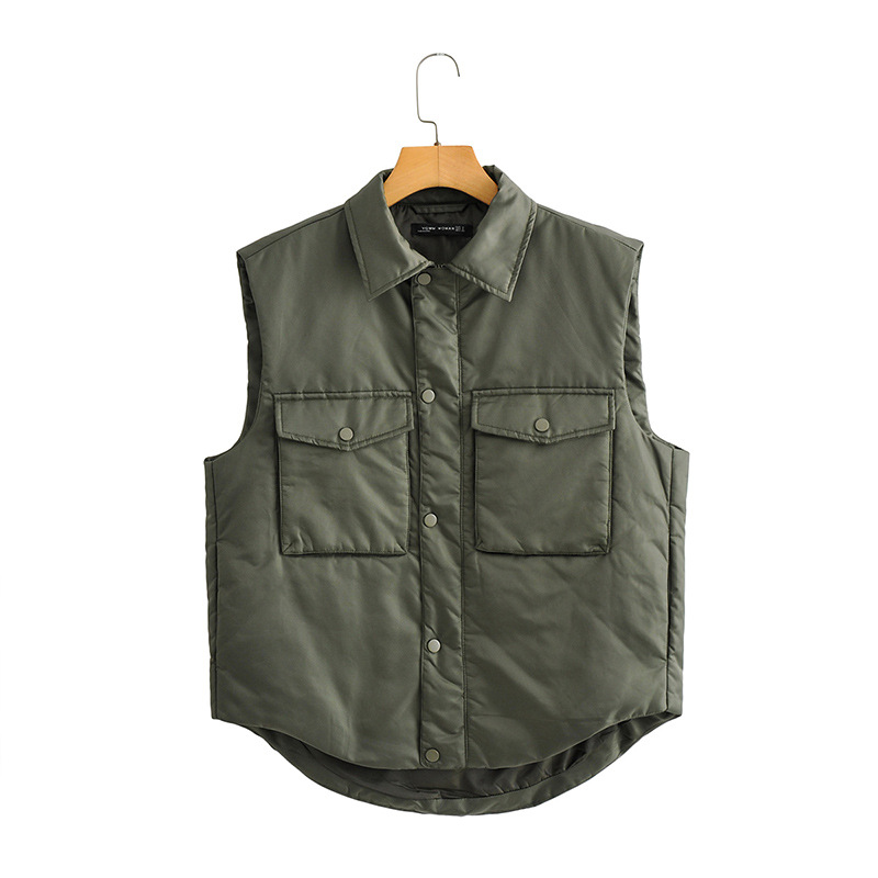 Title 5, Herfst- en winter cargo katoenen vest met dubbe...