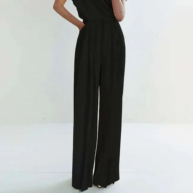 Women's Fashion Casual Loose Straight Pants Black - Shop at LoveMi