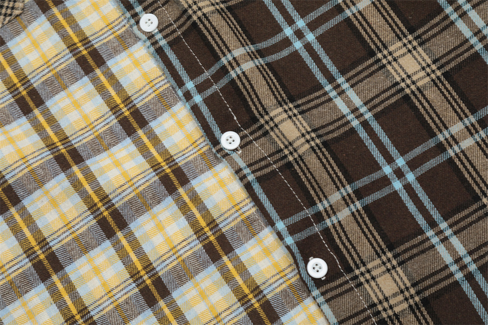 Plaid Long-sleeved Shirt Men's Trendy High Street Design Sense