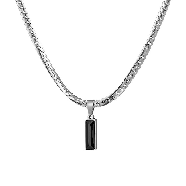 New Black Zircon Pendant Necklace For Women