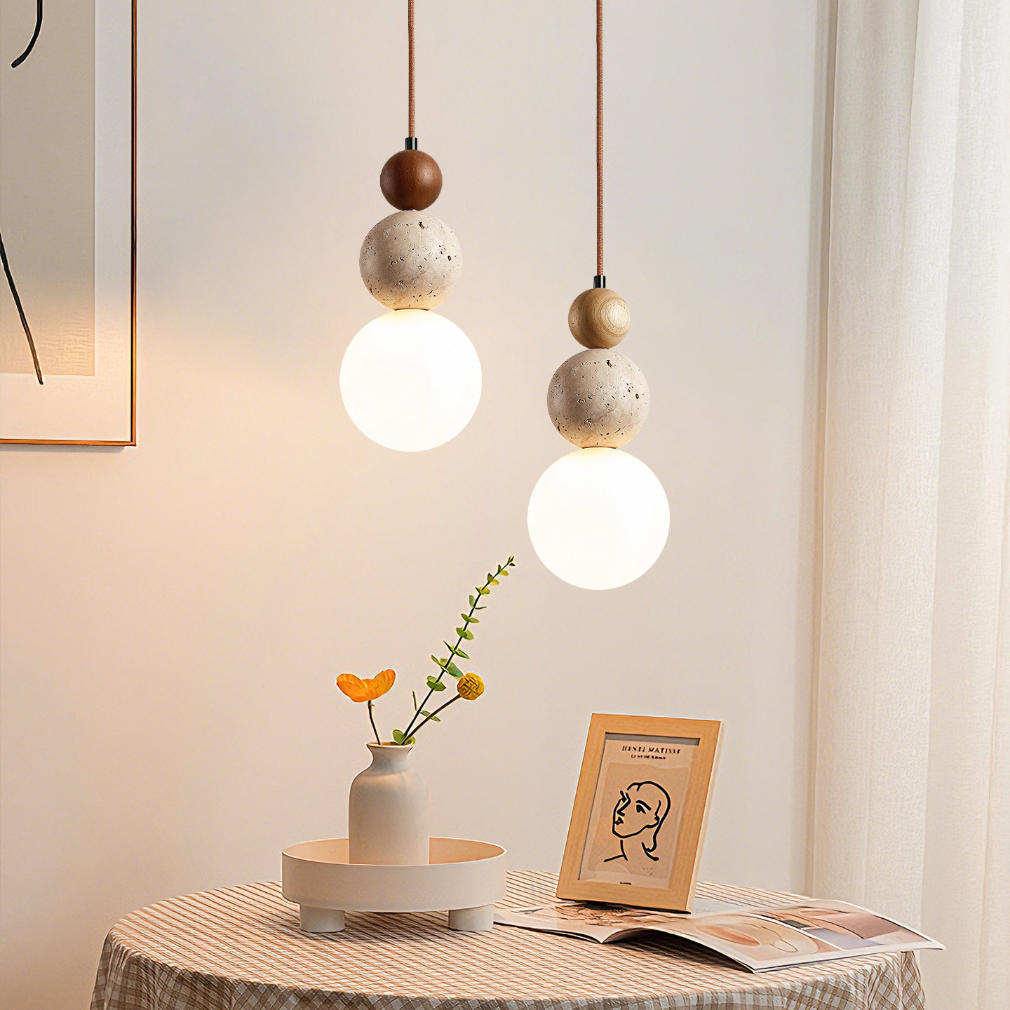 Minimalist Solid Wood Mid-Century Lamp