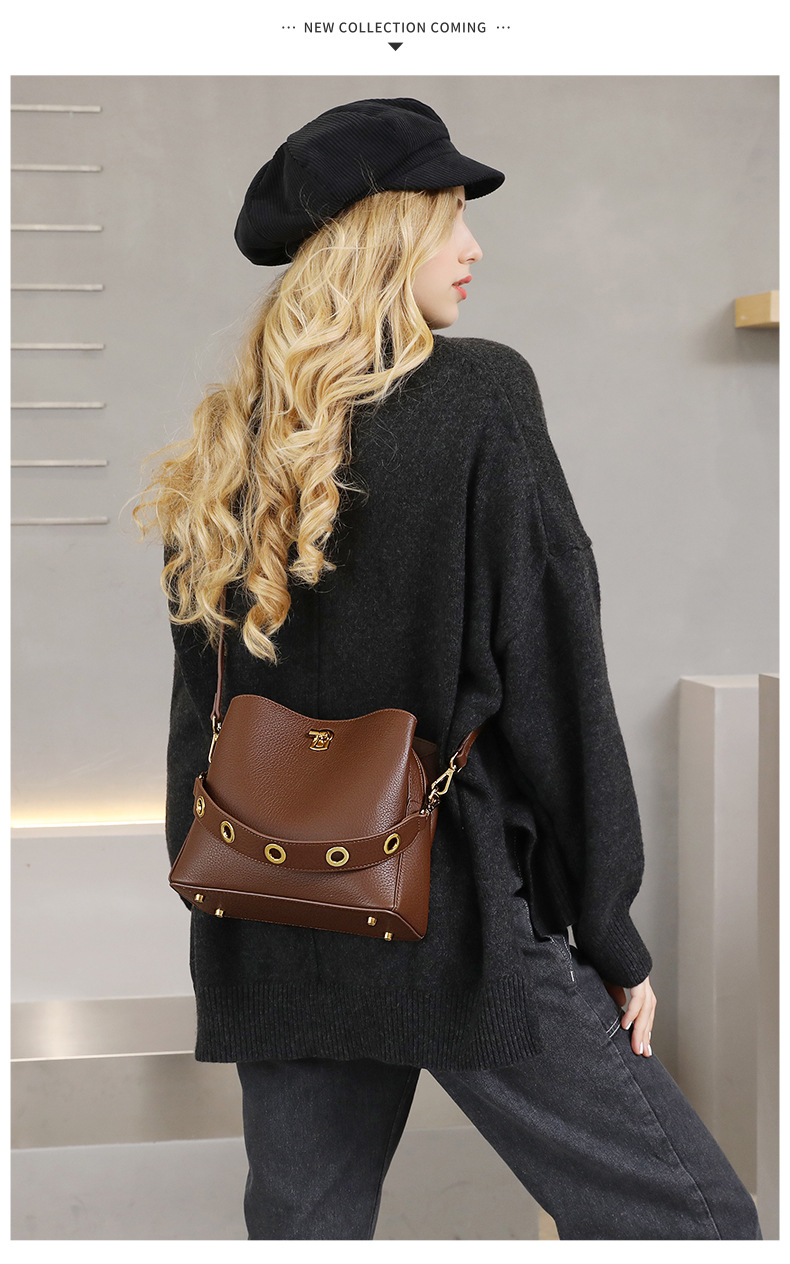 Title 5, New Womens Fashion Top Layer Leather Hand-held...