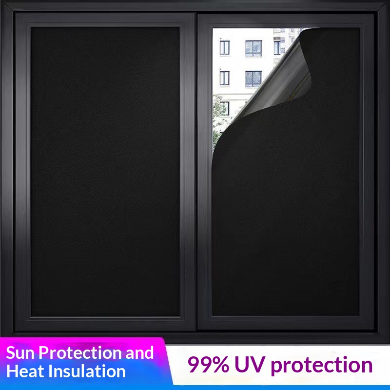Black Blackout Heat-insulating Anti-peeking Pure Black Glass Film