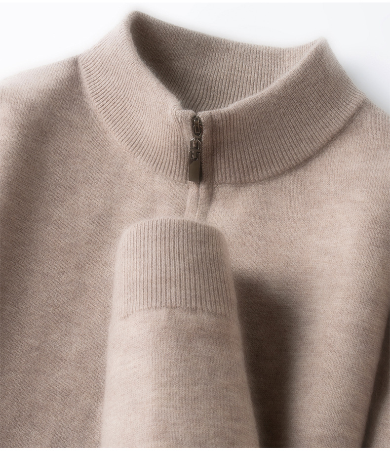 Men's Wool Half-Zip Stand-Collar Jumper image 9