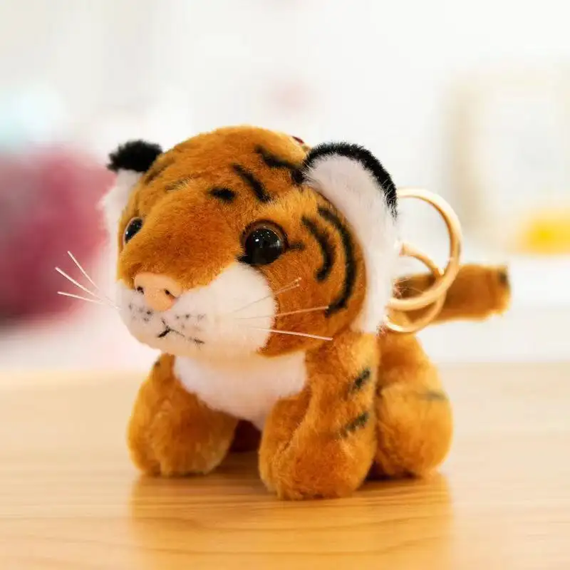 Simulation Tiger Chinese Zodiac Plush Toy Key