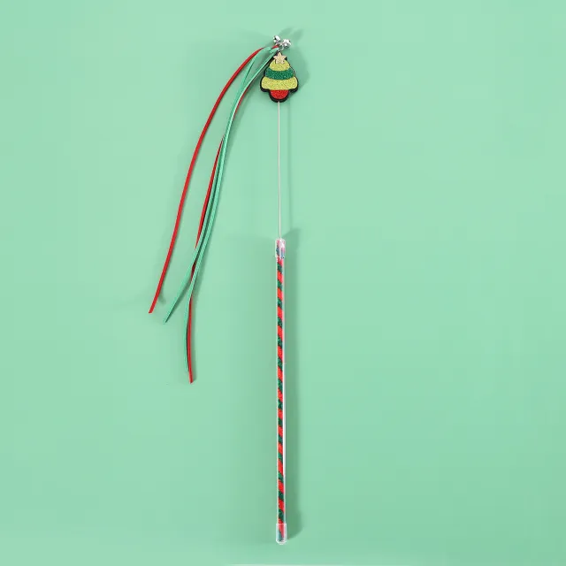 Christmas Cat Teaser Tassel Sound Bell Interaction 23 Christmas Tree Cat Teaser - Shop at LoveMi