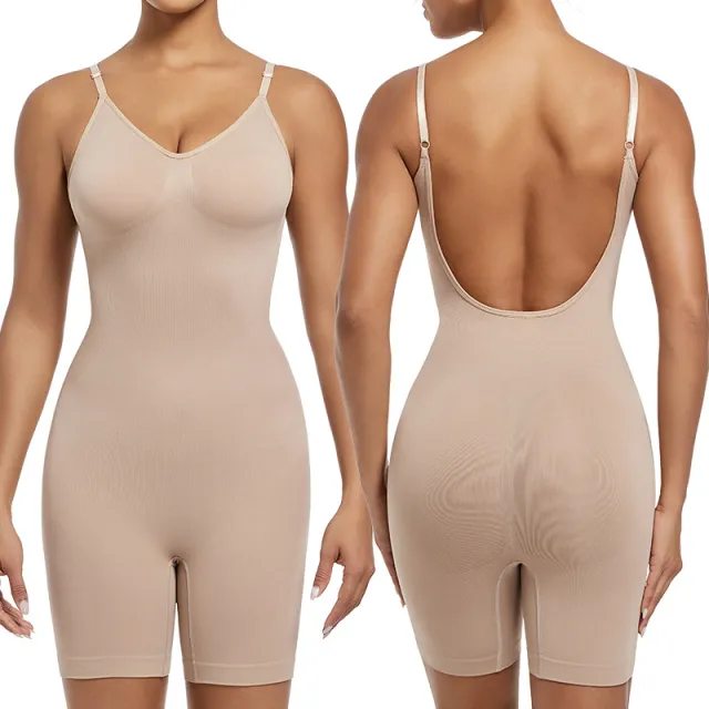 One piece Corset Women's Bodybuilding Backless Bottoming Skin Color - Shop at LoveMi