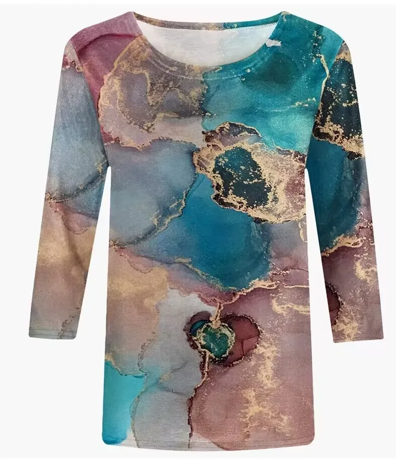 Women's Clothing European And American Milk Silk Round Neck Positioning - Rl Cx 002