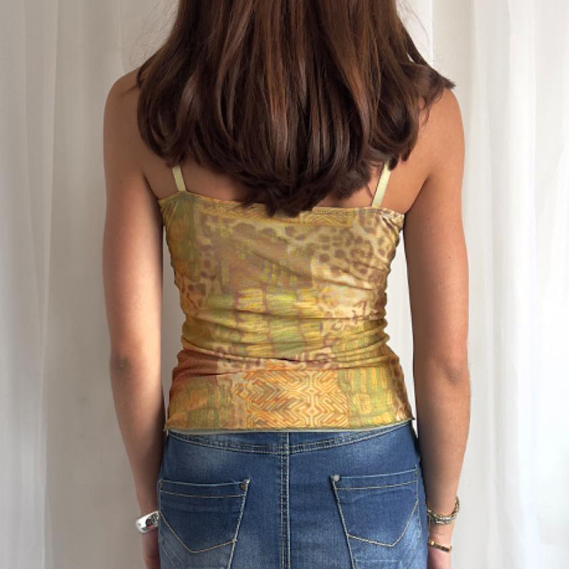 Women's Vintage Leopard Print Printed Sexy V-neck Vest