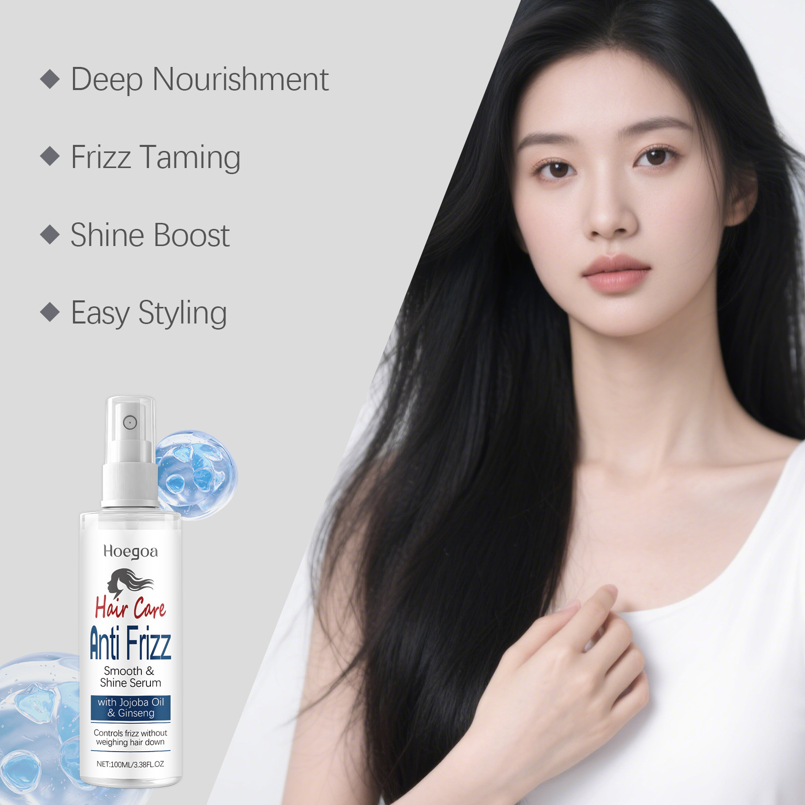 Smoothing Hair Nourishing Serum Spray Leaves Hair Soft  Smooth And Light Nourishes Dry Frizzy And Damaged Hair 4