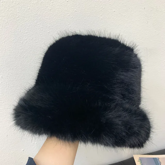 High end Face looking Small Warm Ear Protection Mink Hat For Women Black - Shop at LoveMi