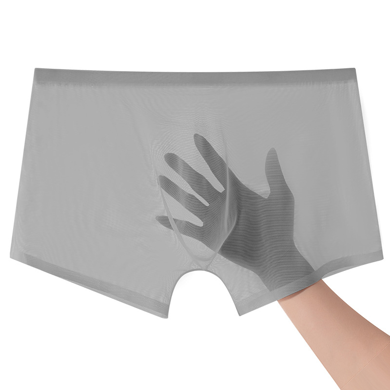 Transparent Ice Silk Boxers Seamless Boxers