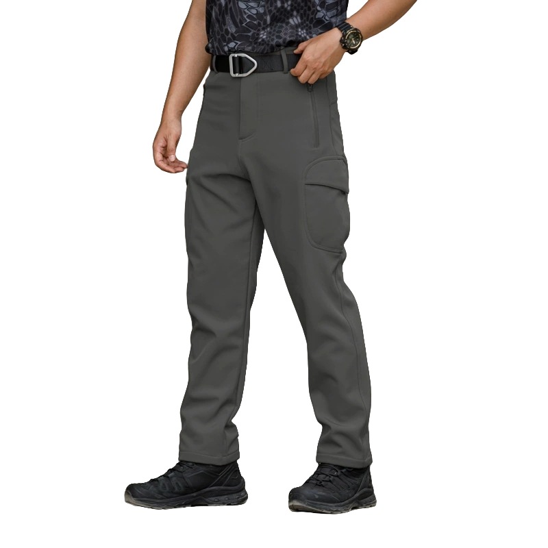 Outdoor Hiking Fleece-Lined Warm Casual Multi-Functional Waterproof And Wear-Resistant Workwear Tactical Pants A7607dfb 015e 4148 815c B513f2791079