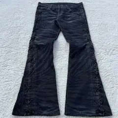 Embroidered Jeans Men's And Women's Trousers - Black - View 1