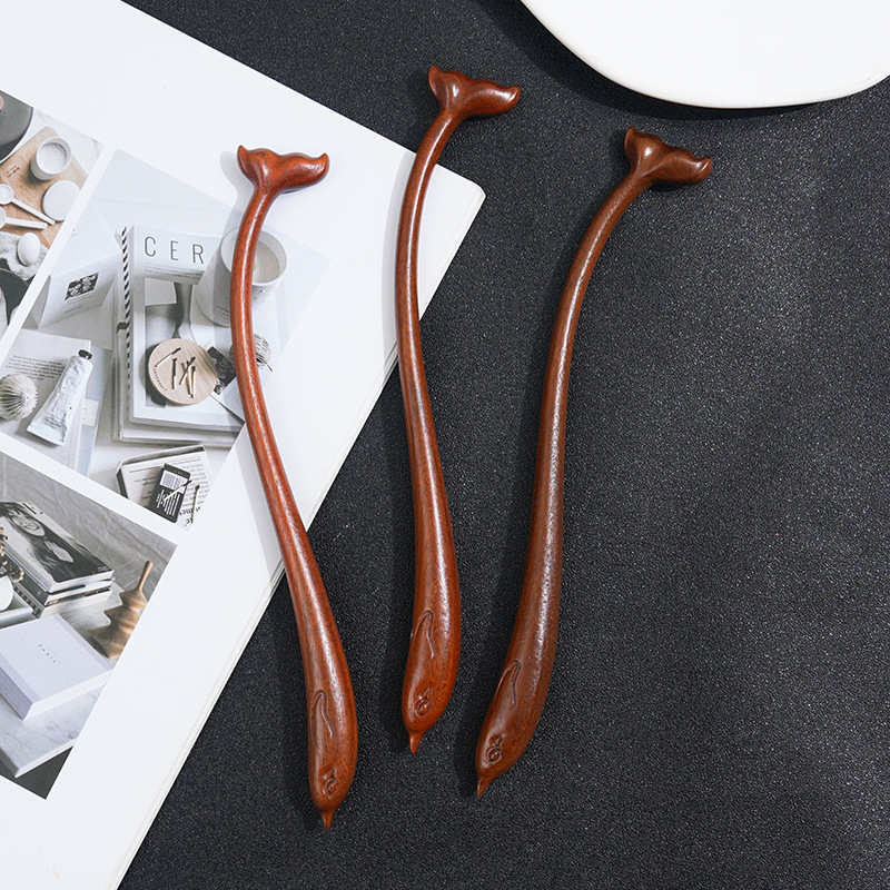 Wooden Women's Chinese Style Headdress Animal Hairpin 22