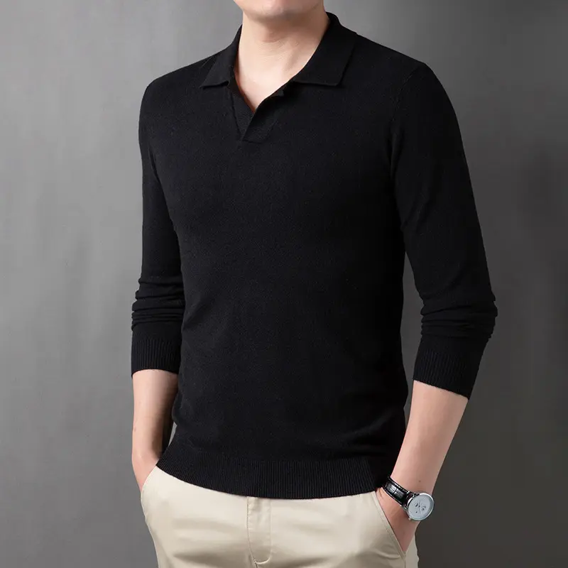 Mens Spring Autumn Knitted Pullover