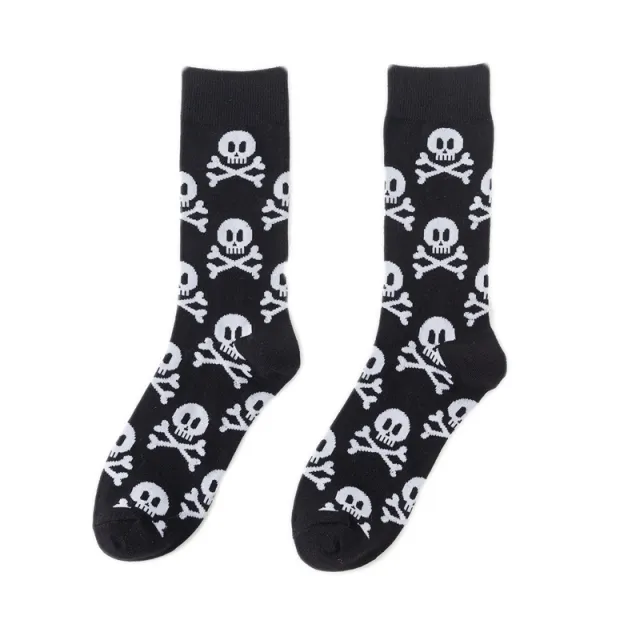 Animal Colorful Skull Print Cotton Middle Tube Socks Average Size - Shop at LoveMi