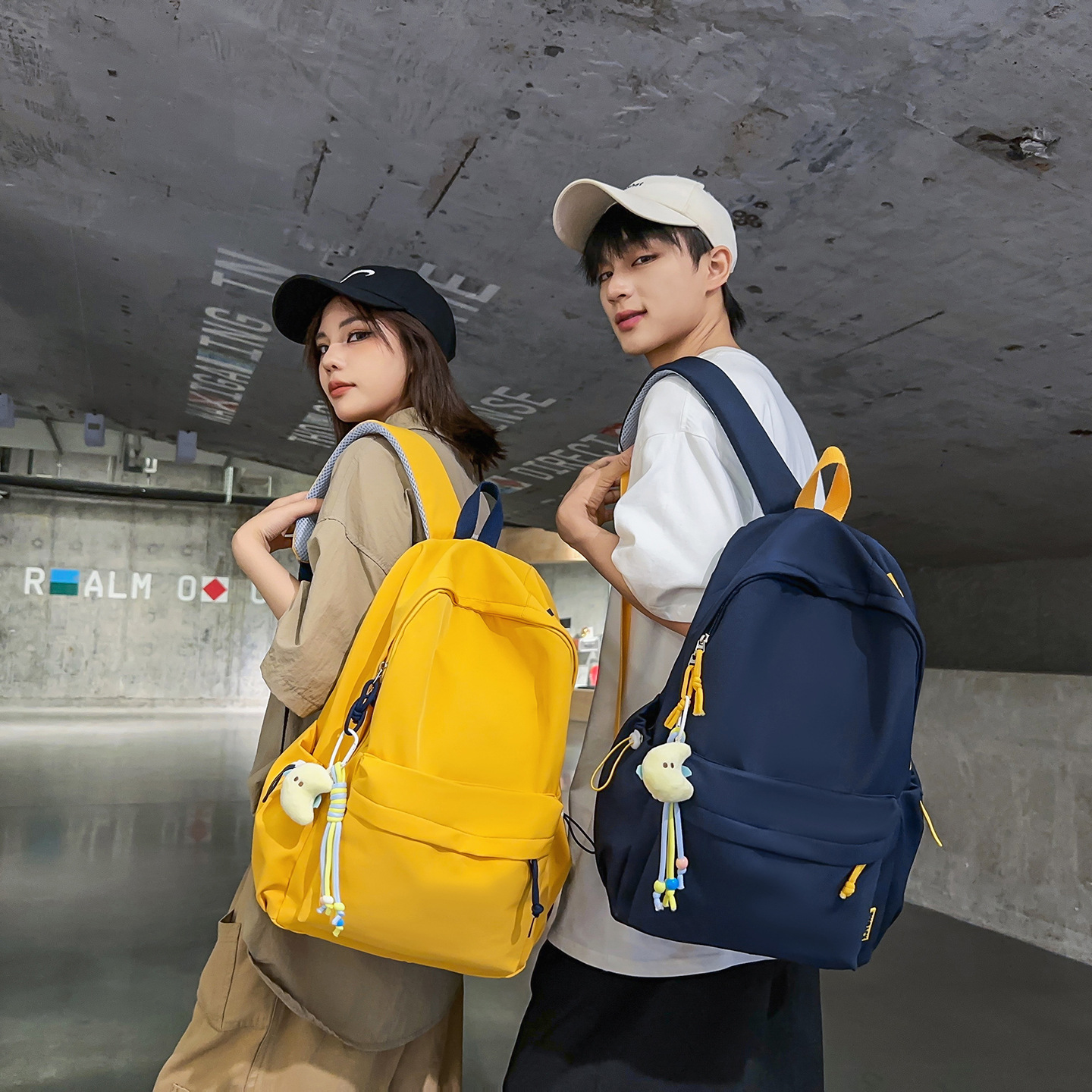 Casual Versatile Backpack With Letter Print