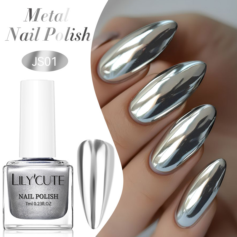 Quick-dry Metallic Mirror Nail Polish, No Baking Required 6