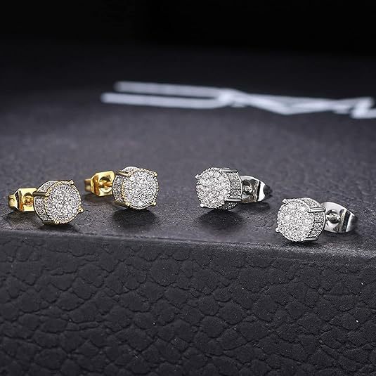 Hot-selling All-diamond Hip-hop Mens Earrings From