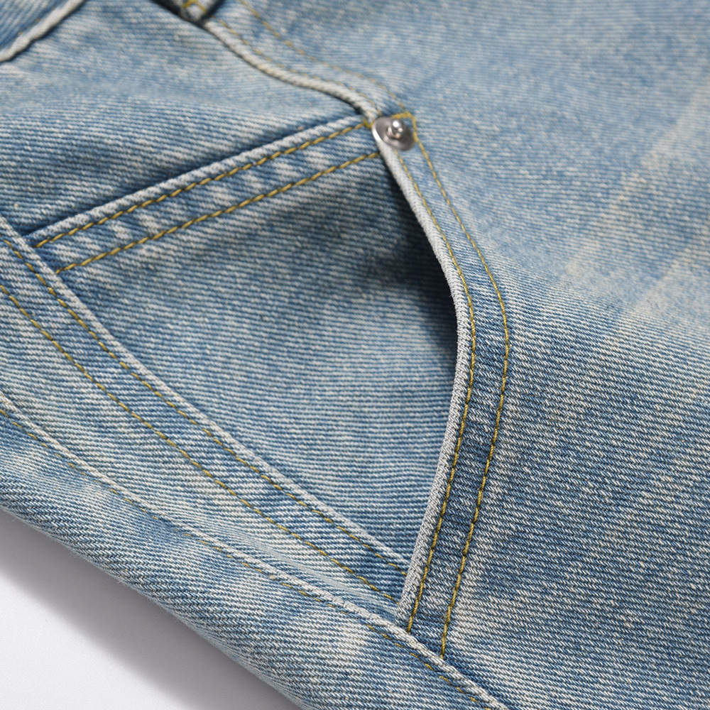 Fashionable White Straight Jeans For Men