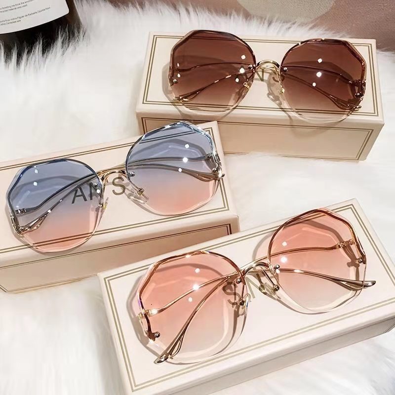 Sunglasses UV Protection Transparent Ocean Film Women’s Metal