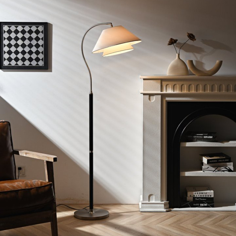 Lampadaire pour salon et chambre à coucher, lumière ambiante plissée – Image 2