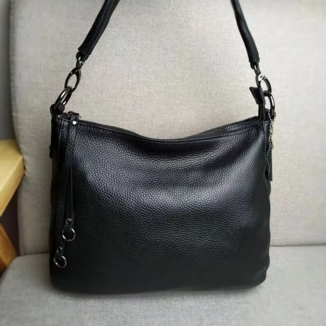 All match Genuine Leather Women's Bag Shoulder Crossbody Portable Black - Shop at LoveMi