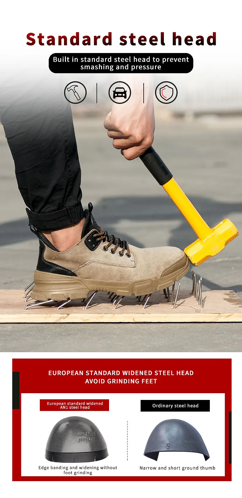 Title 6, Casual soft low-top wear-resistant work safety ...