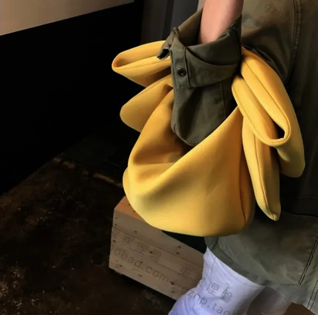 Cute Bow Space Cotton Hand Holding Clutch Yellow - Shop at LoveMi