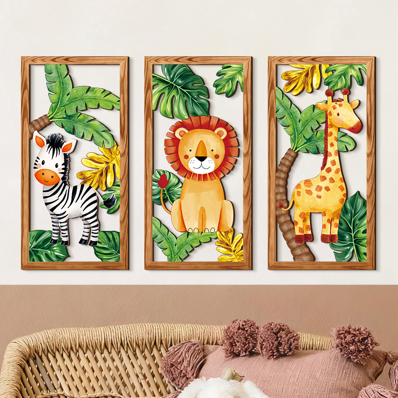 Forest Animal Cutout Wooden Sign Wall Decor