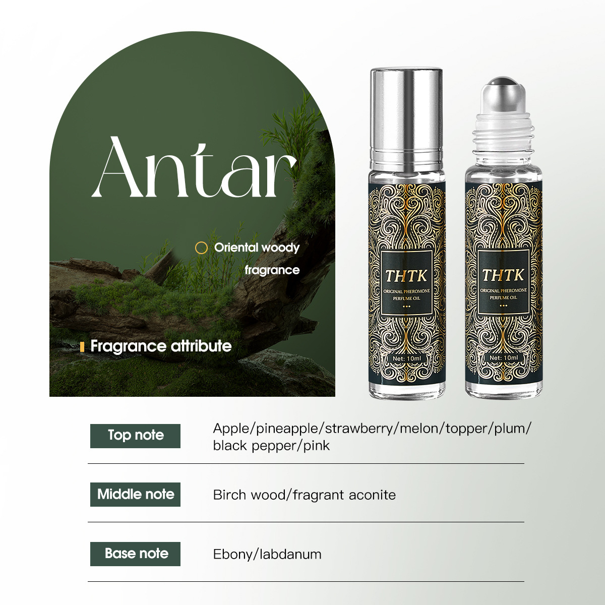 Romantic Roll-on Perfume Oilnaturally Fresh And Light