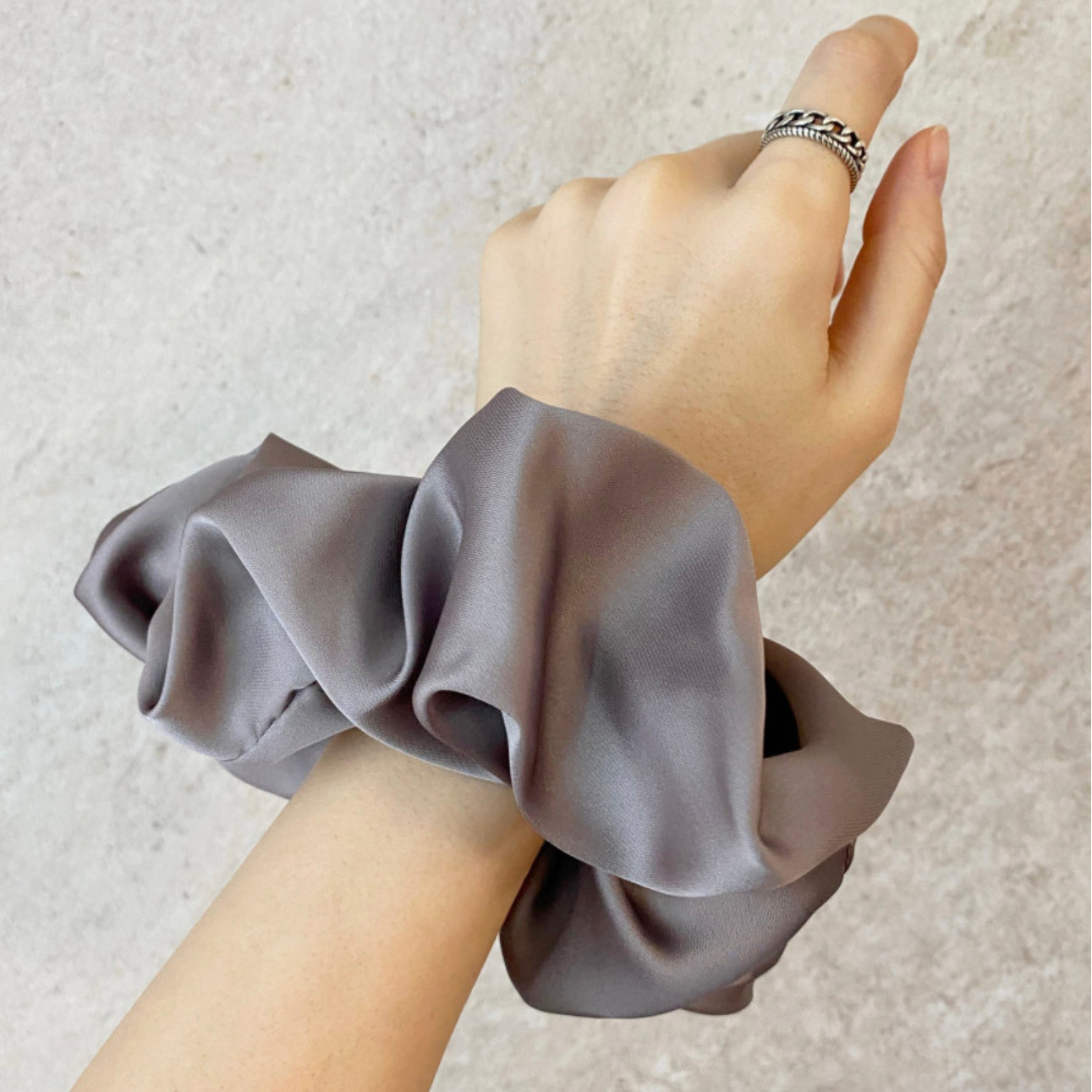 Title 13, Simple Female Fashion Personality Satin Hair Ring