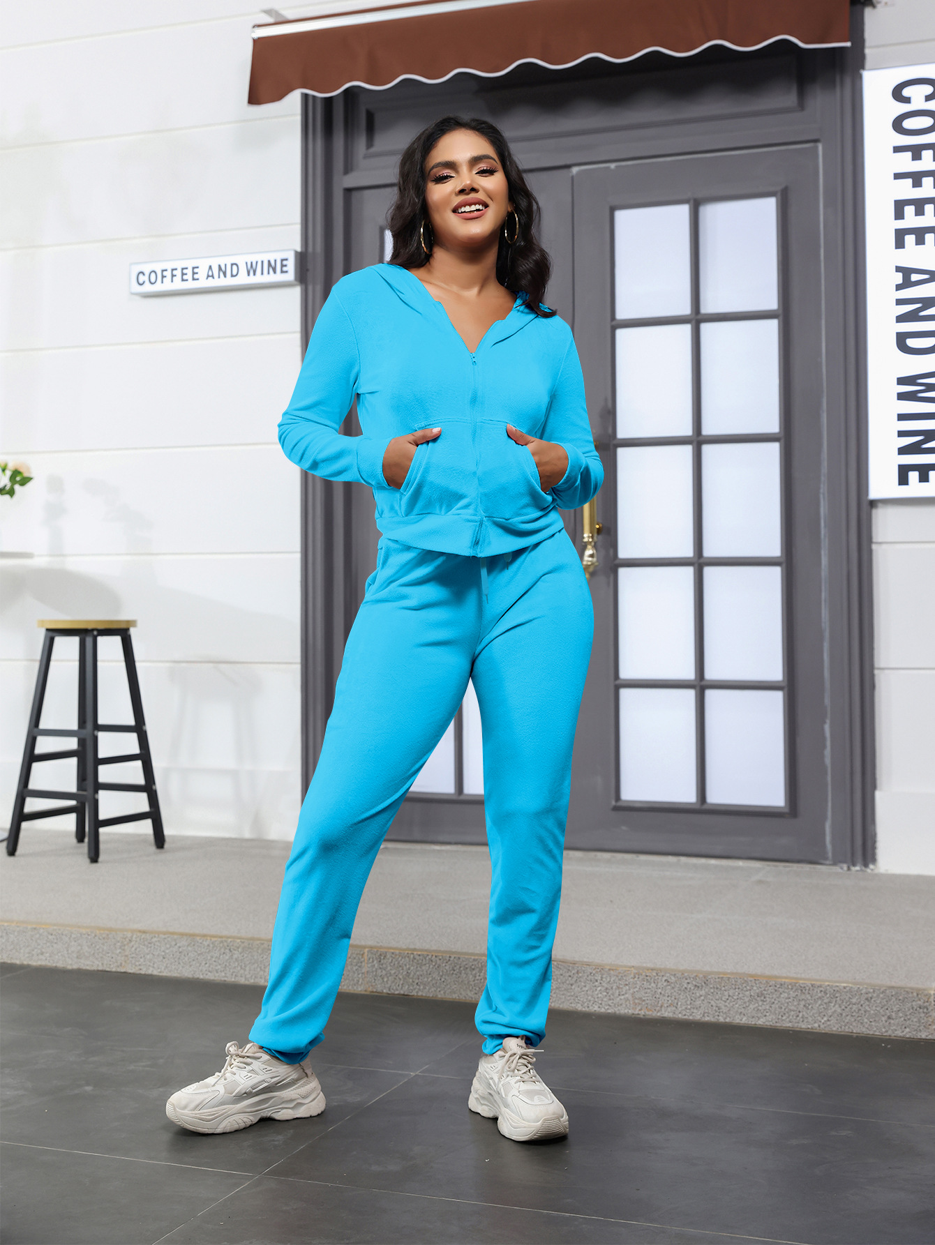 Stylish Casual Two-Piece Set With Golden Mink-Like Fleece And A Hood A7ad580e 881f 4600 B0a2 6b1ea14a74a6