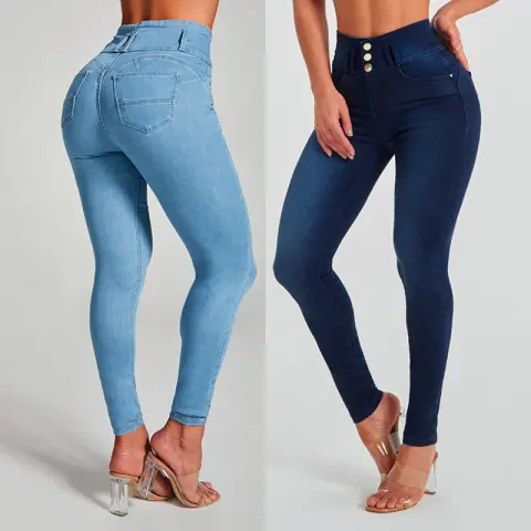 High Waist Jeans Women's Skinny Trousers Tight Stretch Shaping