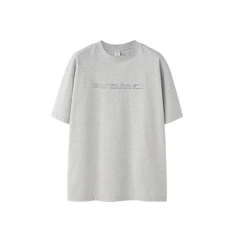 Worn Washed Embroidered T-shirt American Retro