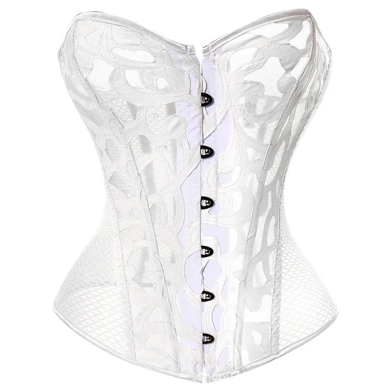 Wedding Dress Waist Trimming And Body Shaping Bone Clothing Corsettop Breathable Tight - White