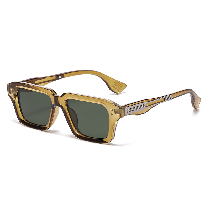 Square-rimmed Glasses European And American Beige Chic Watch The Trend