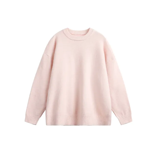 Autumn New Simple Loose Couple Sweater For Women Pink - Shop at LoveMi
