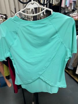 Summer Crew-neck Athletic-style Figure-flattering Yoga Top
