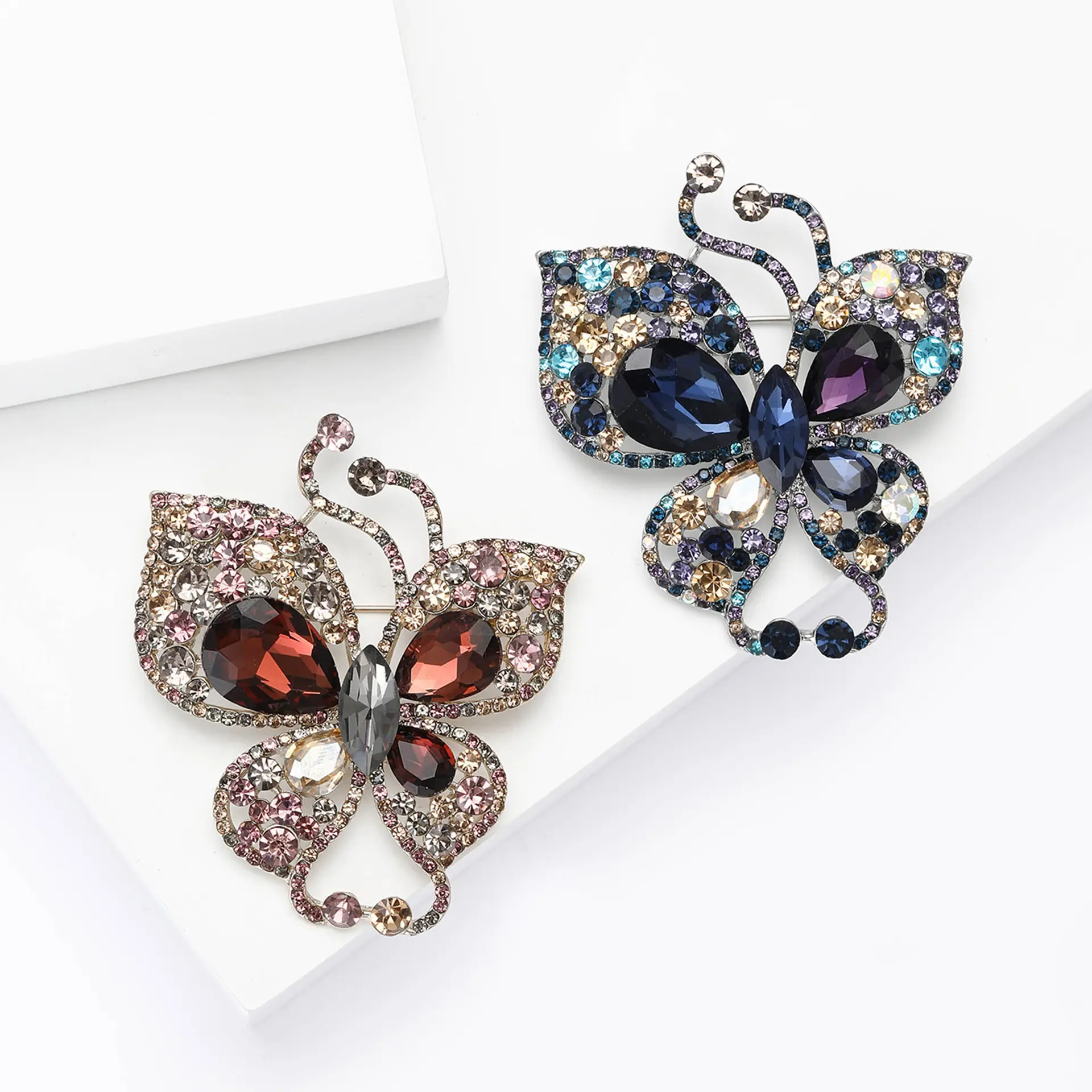 Light Luxury Diamond-Encrusted Hollow Butterfly Brooch Unique