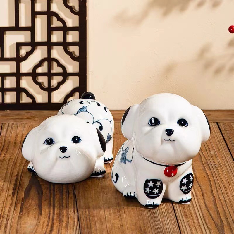 Creative And Cute Dog Figurine For The Living Room Wine Cabinet Or TV Stand