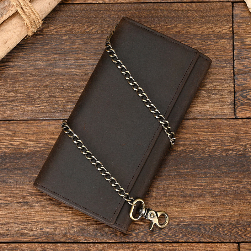 Fashionable Men's Genuine Leather Long Wallet