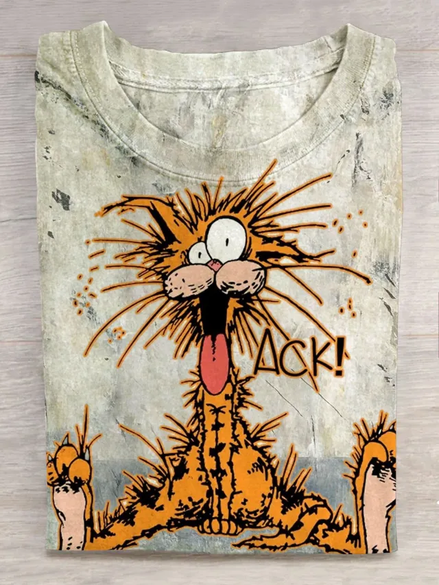 Cool Printed Street Fashion Animal Series Round Neck T shirt Ofsjl23121910006Style 5Xl - Shop at LoveMi