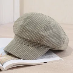 Fashion Artistic Painter Cap Short Brim Casual Duck Tongue Newsboy Cap - Army Green - View 1