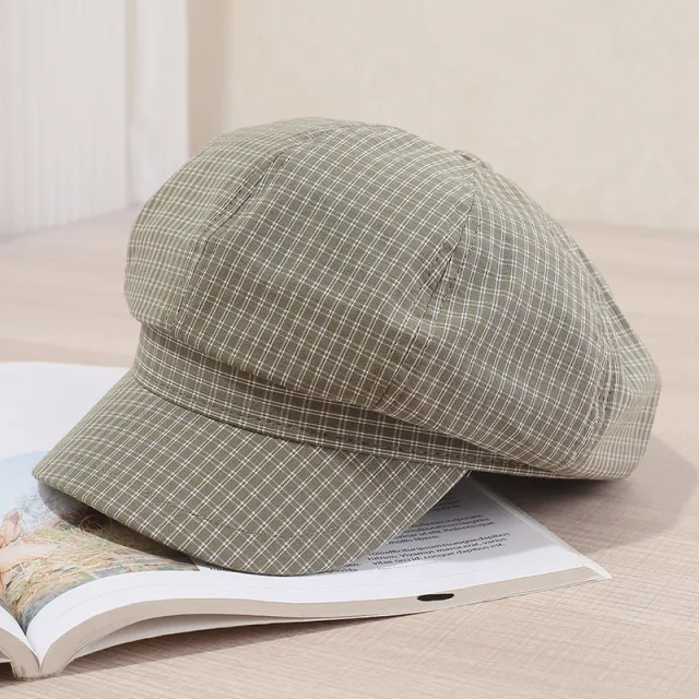 Fashion Artistic Painter Cap Short Brim Casual Duck Tongue Newsboy Cap Army Green - Shop at LoveMi