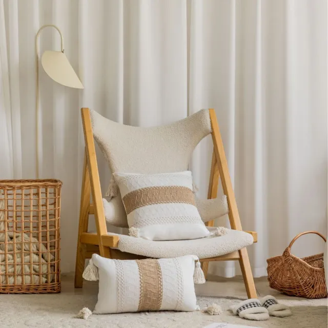 Jacquard Couch Pillow Bed Head Cushion Cover Without Core Cotton Thread On Both Sides - Shop at LoveMi