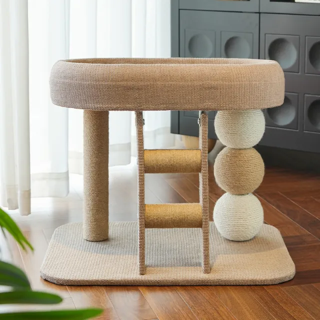 Small Cat Nest Hemp Rope Scratching Post Integrated Chamfer Chamfer - Shop at LoveMi