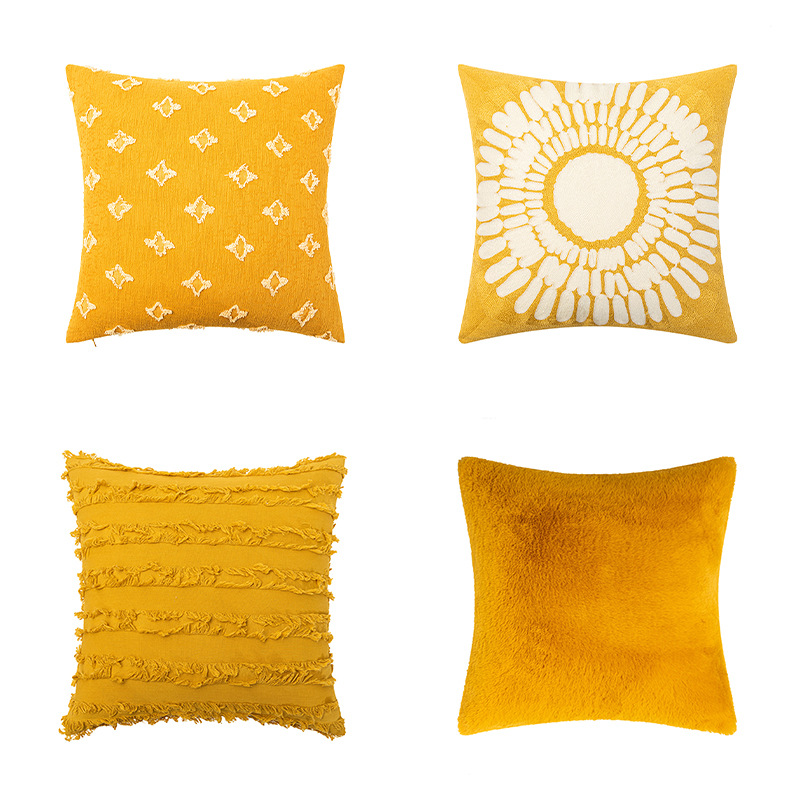 Yellow Pillow Cover 4 Pack