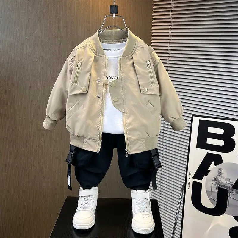 Boys' Western-style Fashionable Baseball Jacket